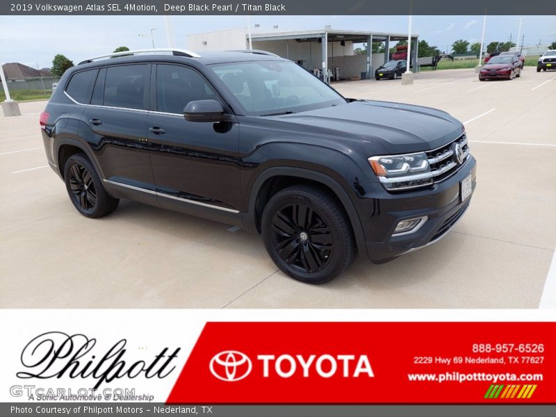 Deep Black Pearl / Titan Black 2019 Volkswagen Atlas SEL 4Motion