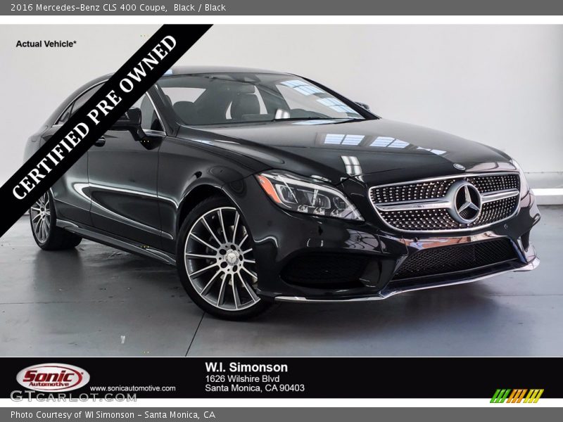 Black / Black 2016 Mercedes-Benz CLS 400 Coupe