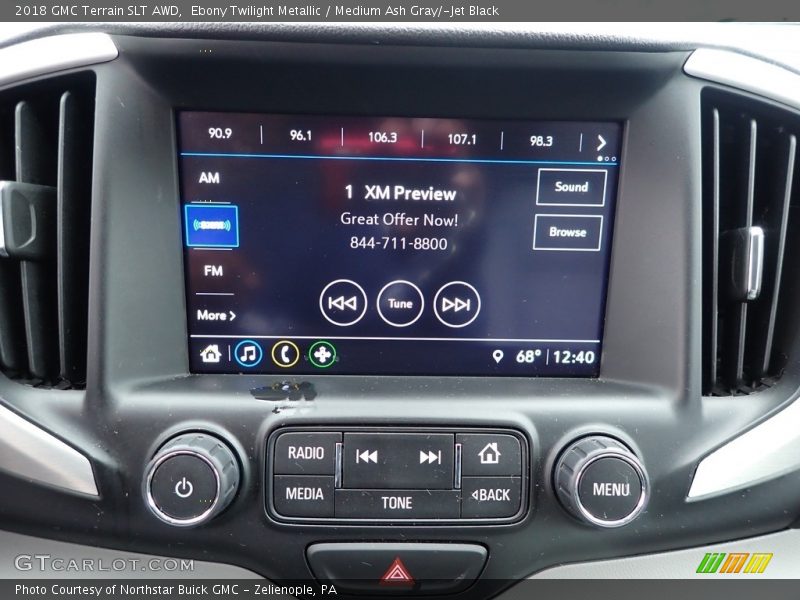 Ebony Twilight Metallic / Medium Ash Gray/­Jet Black 2018 GMC Terrain SLT AWD