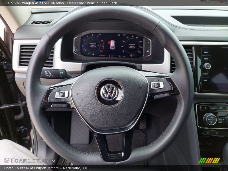 Deep Black Pearl / Titan Black 2019 Volkswagen Atlas SEL 4Motion