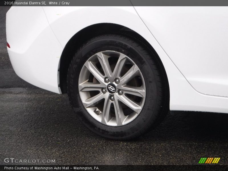 White / Gray 2016 Hyundai Elantra SE