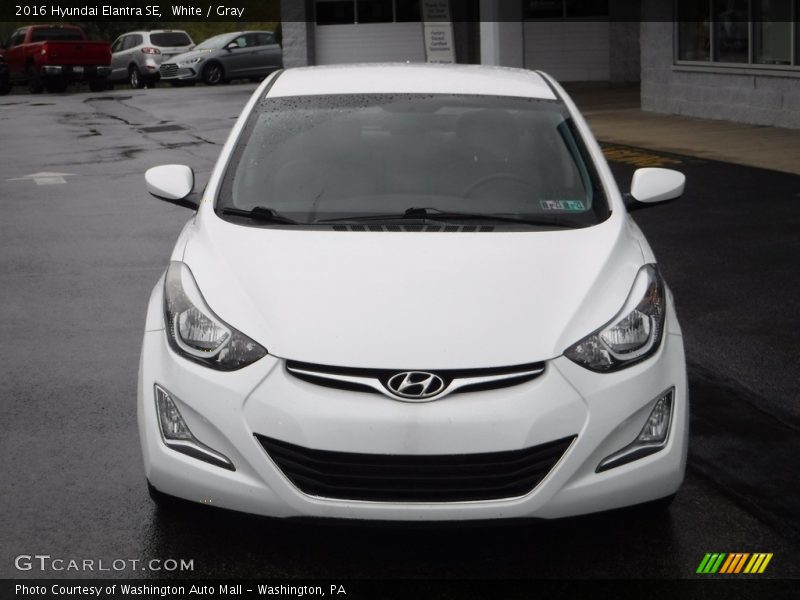 White / Gray 2016 Hyundai Elantra SE