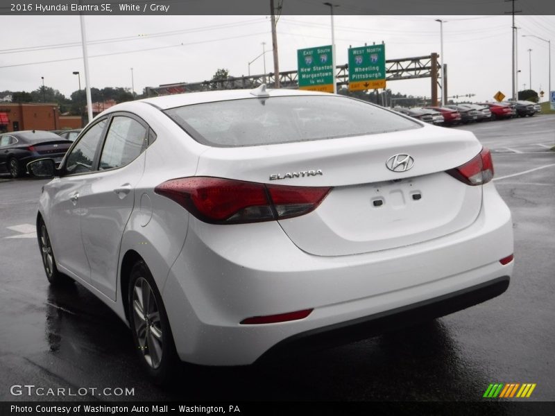 White / Gray 2016 Hyundai Elantra SE