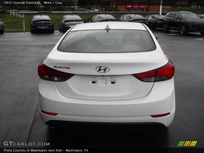 White / Gray 2016 Hyundai Elantra SE