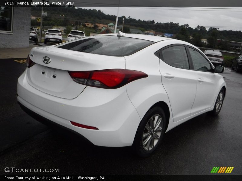 White / Gray 2016 Hyundai Elantra SE