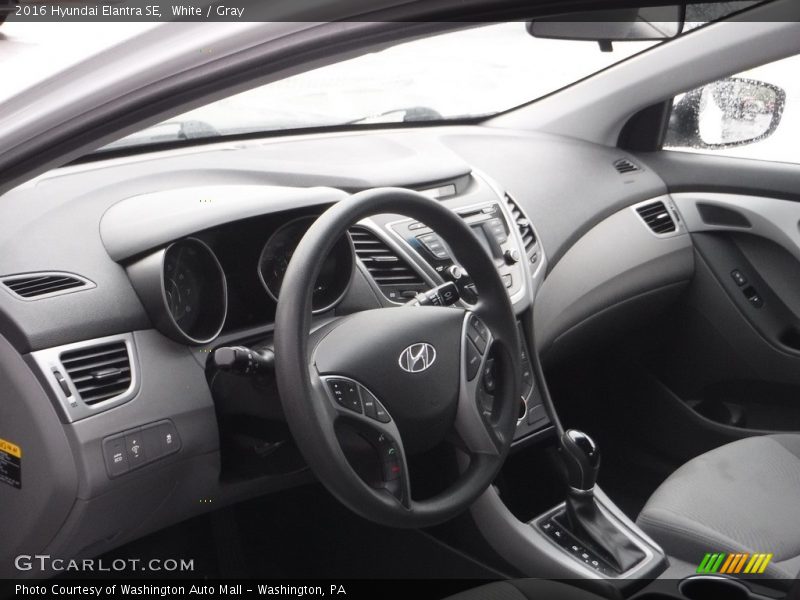White / Gray 2016 Hyundai Elantra SE