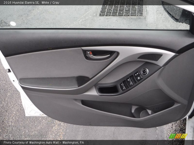 White / Gray 2016 Hyundai Elantra SE