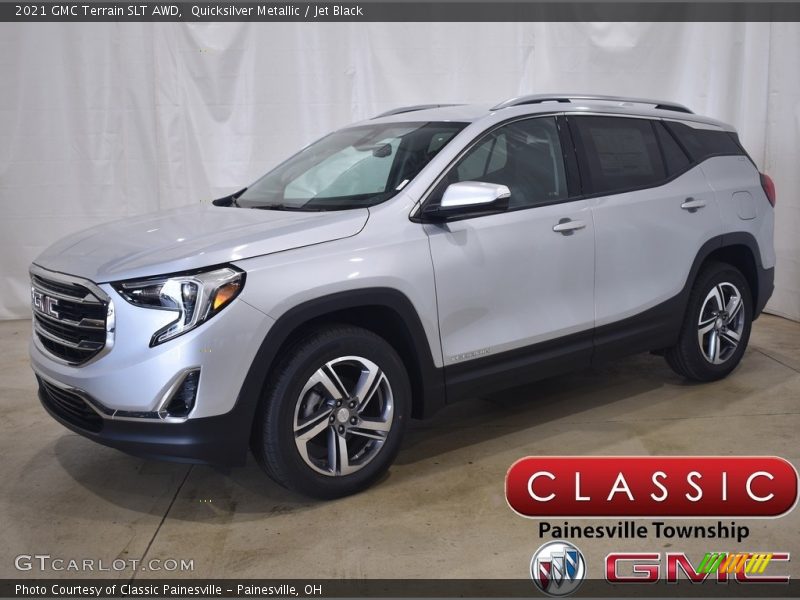 Quicksilver Metallic / Jet Black 2021 GMC Terrain SLT AWD