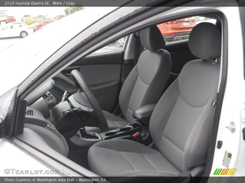 White / Gray 2016 Hyundai Elantra SE