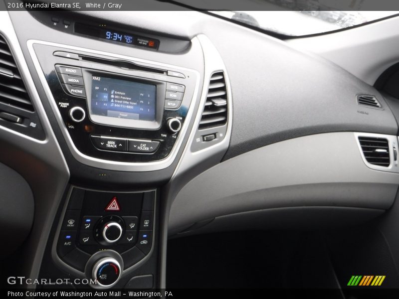 White / Gray 2016 Hyundai Elantra SE