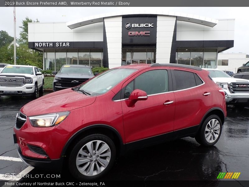 Winterberry Red Metallic / Ebony 2019 Buick Encore Preferred AWD