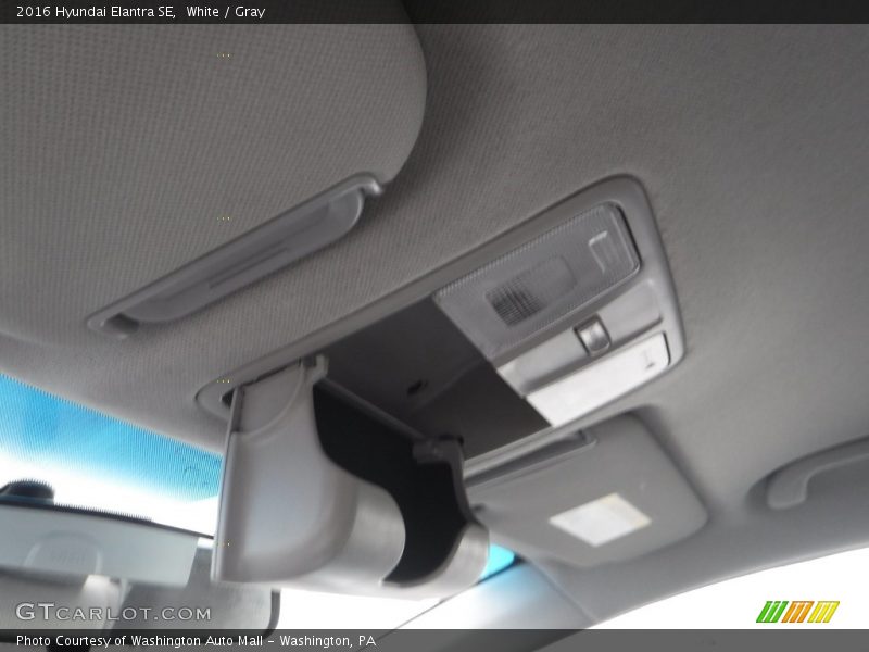 White / Gray 2016 Hyundai Elantra SE
