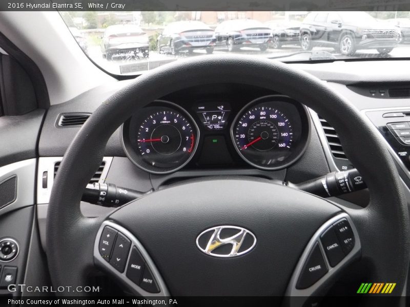 White / Gray 2016 Hyundai Elantra SE