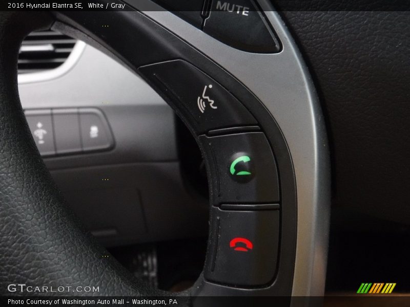 White / Gray 2016 Hyundai Elantra SE