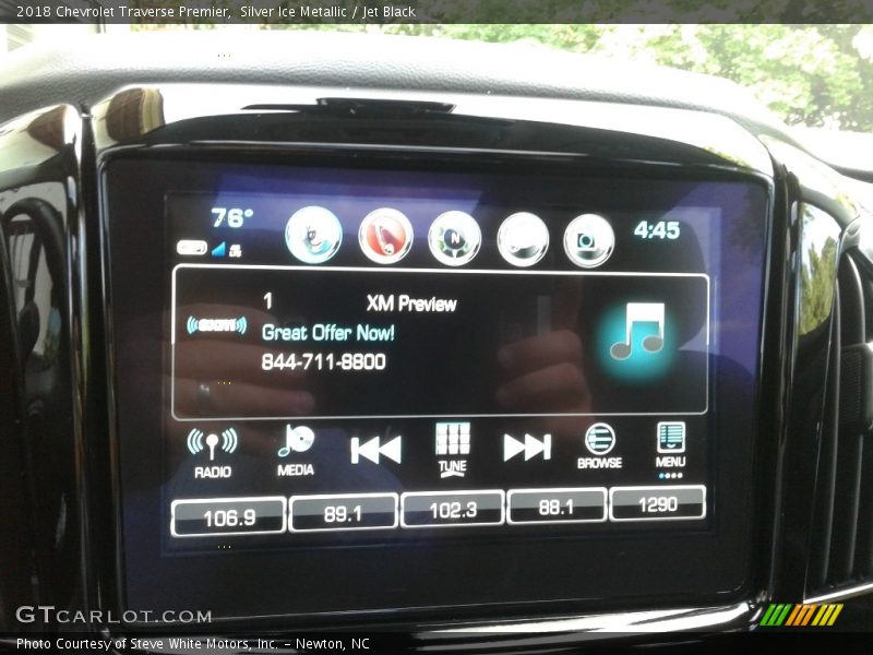 Controls of 2018 Traverse Premier