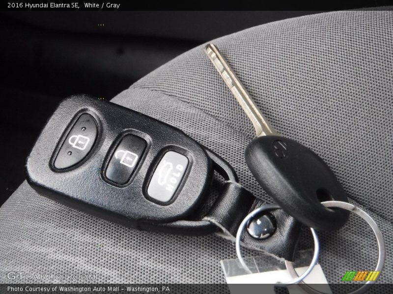 White / Gray 2016 Hyundai Elantra SE
