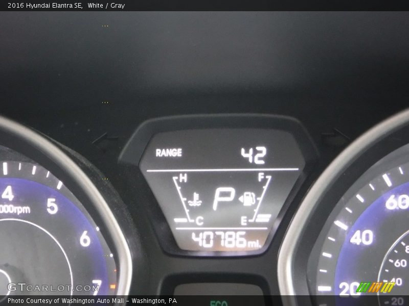 White / Gray 2016 Hyundai Elantra SE