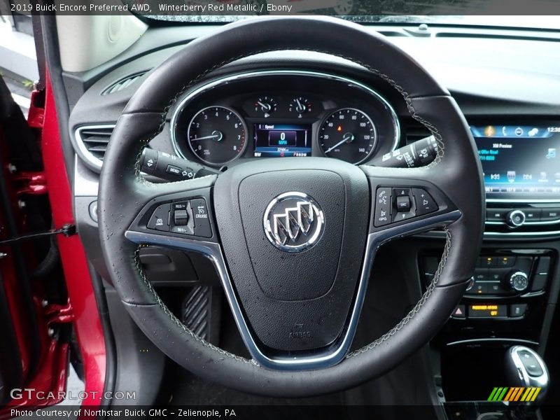 Winterberry Red Metallic / Ebony 2019 Buick Encore Preferred AWD