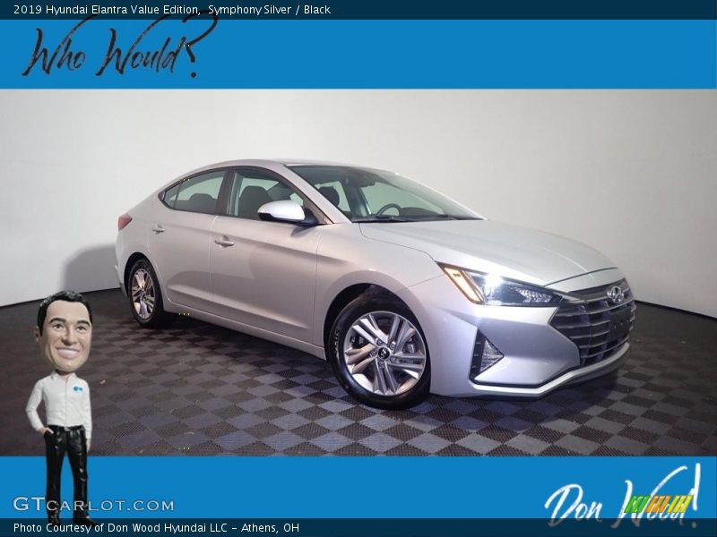 Symphony Silver / Black 2019 Hyundai Elantra Value Edition