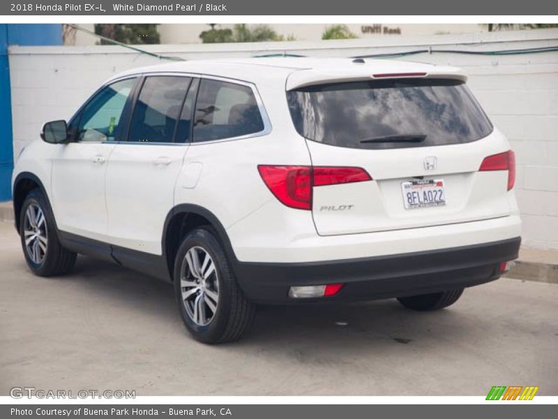White Diamond Pearl / Black 2018 Honda Pilot EX-L