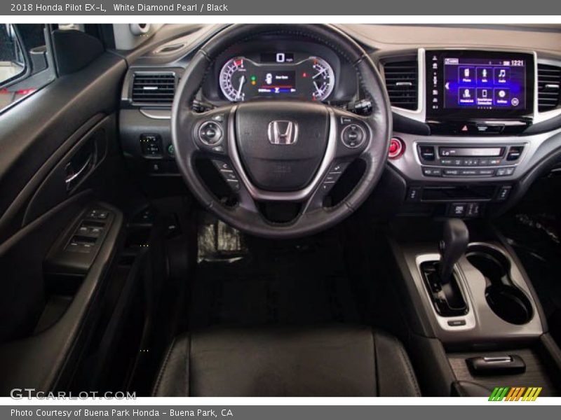 White Diamond Pearl / Black 2018 Honda Pilot EX-L