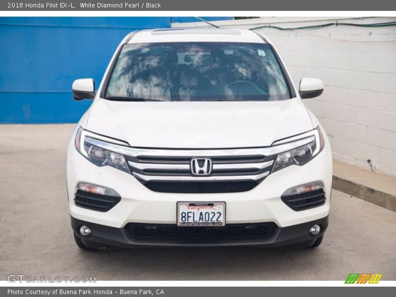 White Diamond Pearl / Black 2018 Honda Pilot EX-L