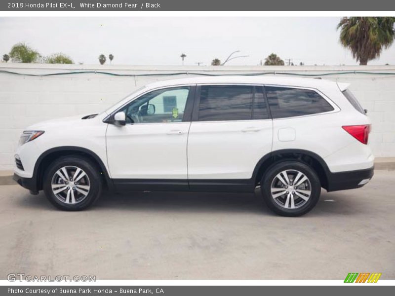 White Diamond Pearl / Black 2018 Honda Pilot EX-L