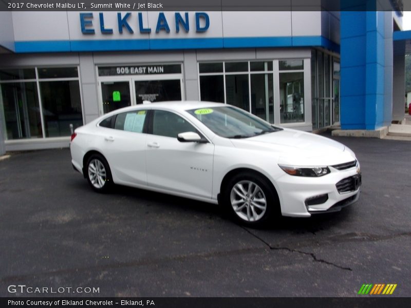 Summit White / Jet Black 2017 Chevrolet Malibu LT