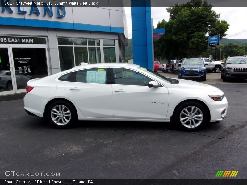 Summit White / Jet Black 2017 Chevrolet Malibu LT