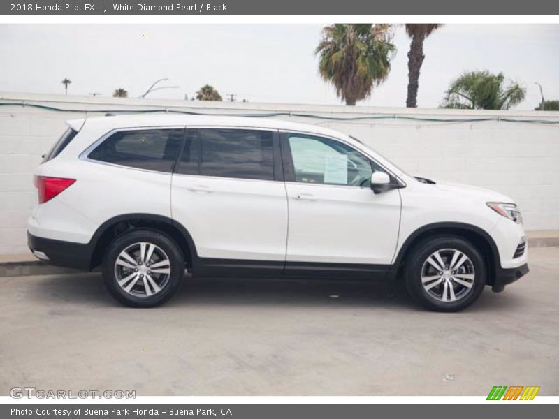 White Diamond Pearl / Black 2018 Honda Pilot EX-L