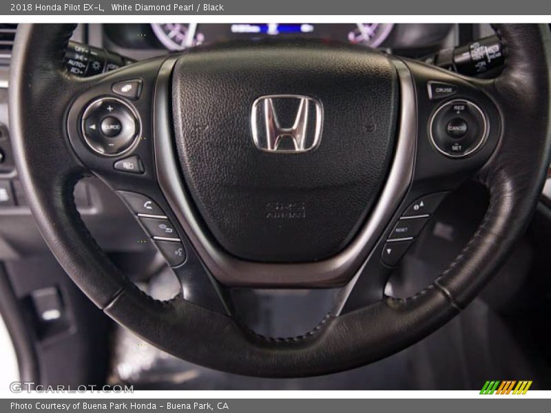 White Diamond Pearl / Black 2018 Honda Pilot EX-L