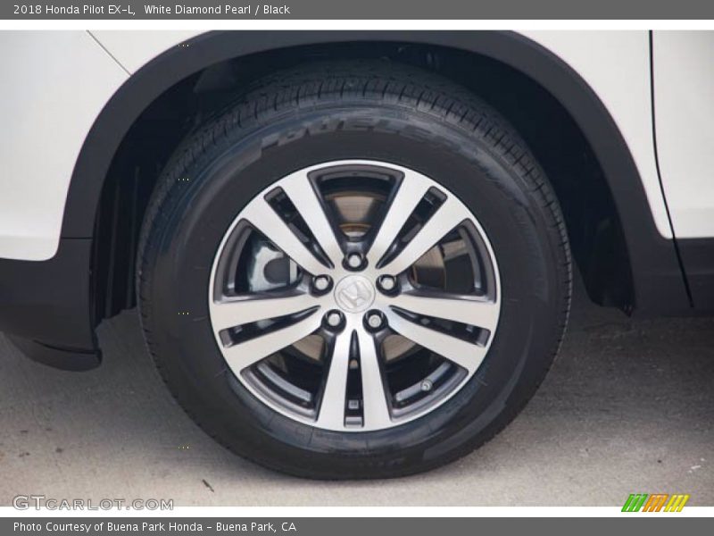 White Diamond Pearl / Black 2018 Honda Pilot EX-L