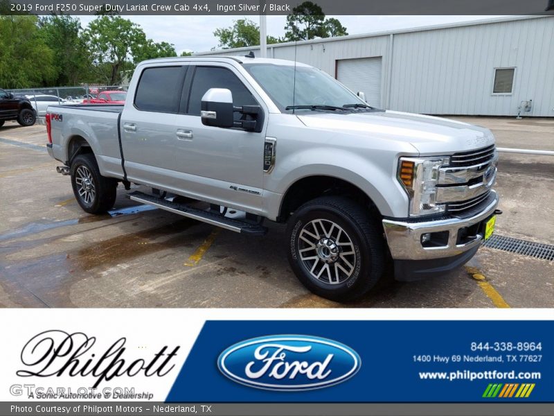 Ingot Silver / Black 2019 Ford F250 Super Duty Lariat Crew Cab 4x4