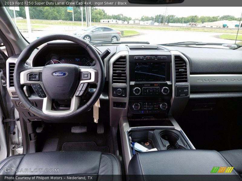 Ingot Silver / Black 2019 Ford F250 Super Duty Lariat Crew Cab 4x4