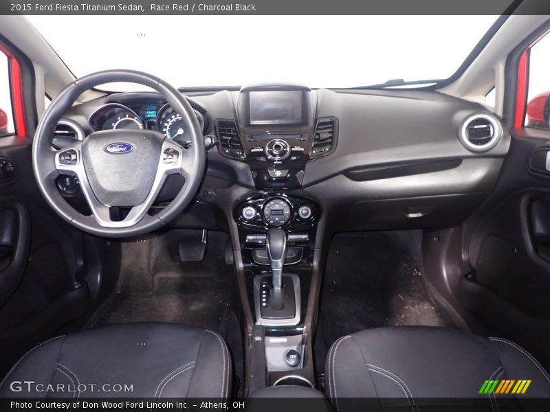 Race Red / Charcoal Black 2015 Ford Fiesta Titanium Sedan