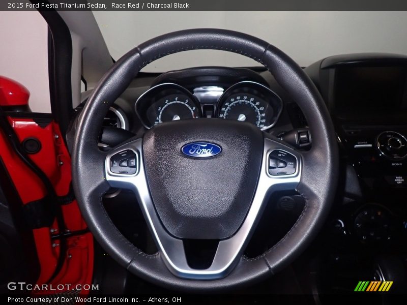 Race Red / Charcoal Black 2015 Ford Fiesta Titanium Sedan