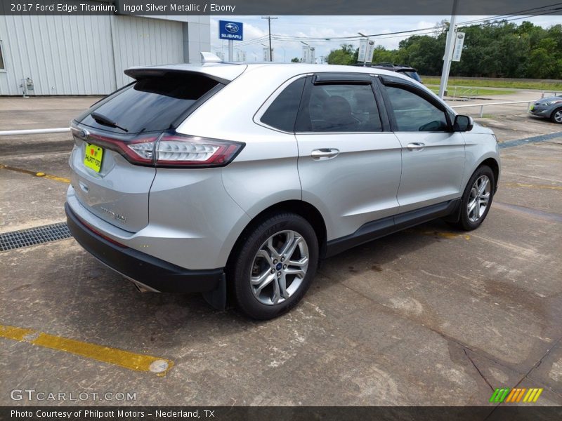 Ingot Silver Metallic / Ebony 2017 Ford Edge Titanium