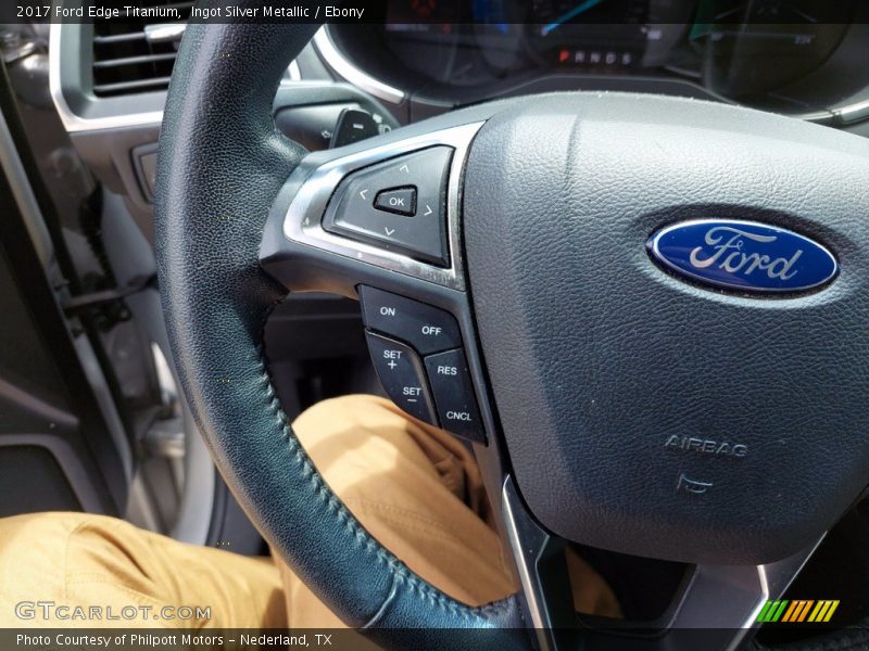 Ingot Silver Metallic / Ebony 2017 Ford Edge Titanium