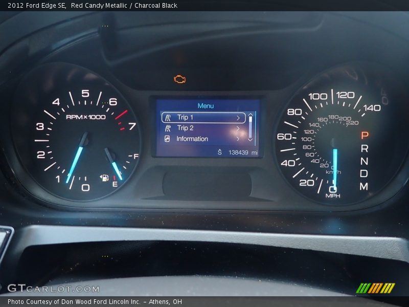 Red Candy Metallic / Charcoal Black 2012 Ford Edge SE