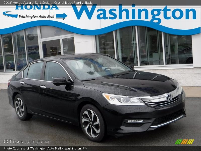 Crystal Black Pearl / Black 2016 Honda Accord EX-L Sedan