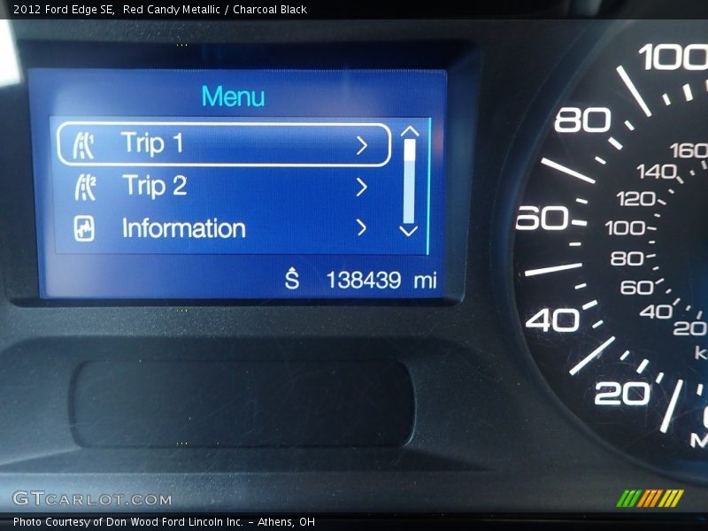 Red Candy Metallic / Charcoal Black 2012 Ford Edge SE