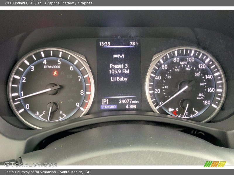  2018 Q50 3.0t 3.0t Gauges