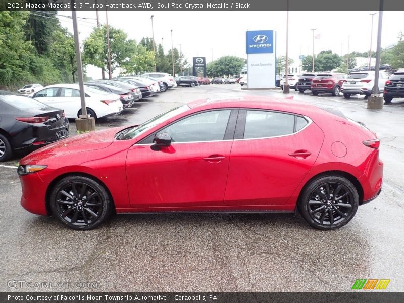 Soul Red Crystal Metallic / Black 2021 Mazda Mazda3 2.5 Turbo Hatchback AWD