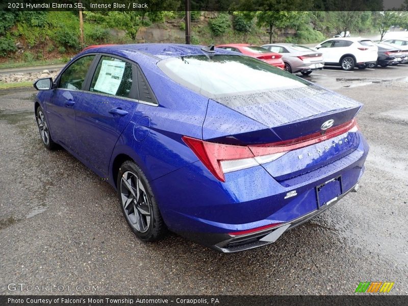 Intense Blue / Black 2021 Hyundai Elantra SEL