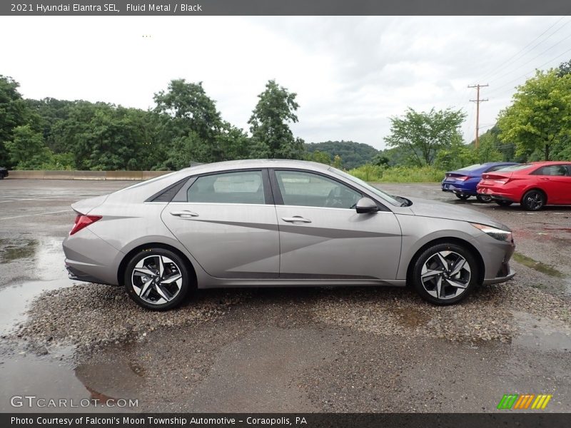 Fluid Metal / Black 2021 Hyundai Elantra SEL