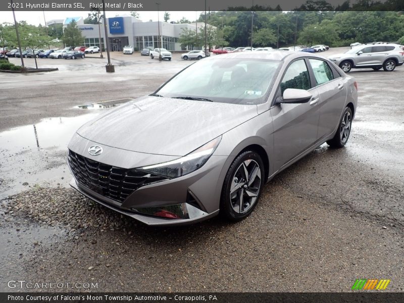 Fluid Metal / Black 2021 Hyundai Elantra SEL