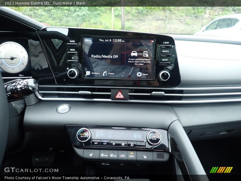 Fluid Metal / Black 2021 Hyundai Elantra SEL
