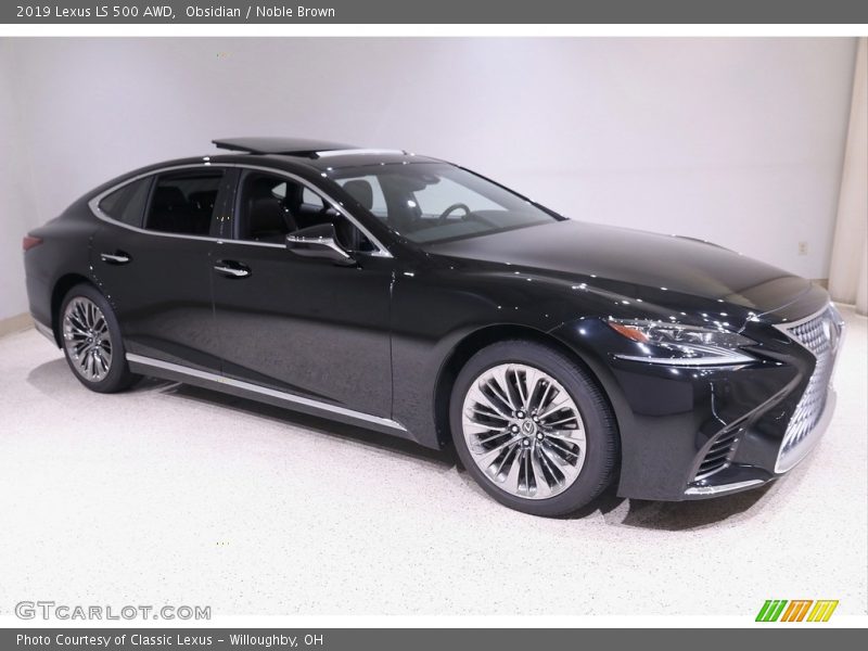 Obsidian / Noble Brown 2019 Lexus LS 500 AWD