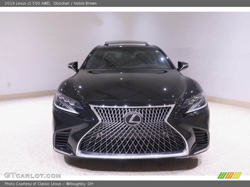 Obsidian / Noble Brown 2019 Lexus LS 500 AWD