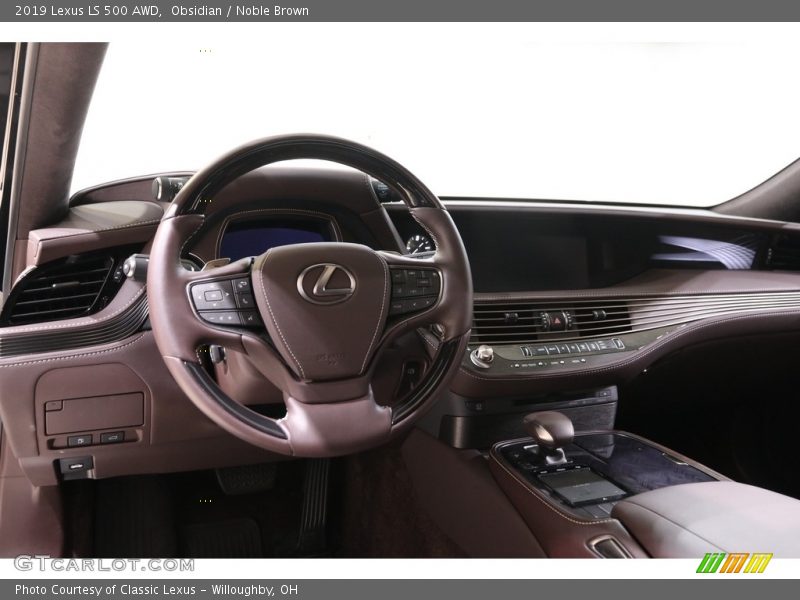 Obsidian / Noble Brown 2019 Lexus LS 500 AWD